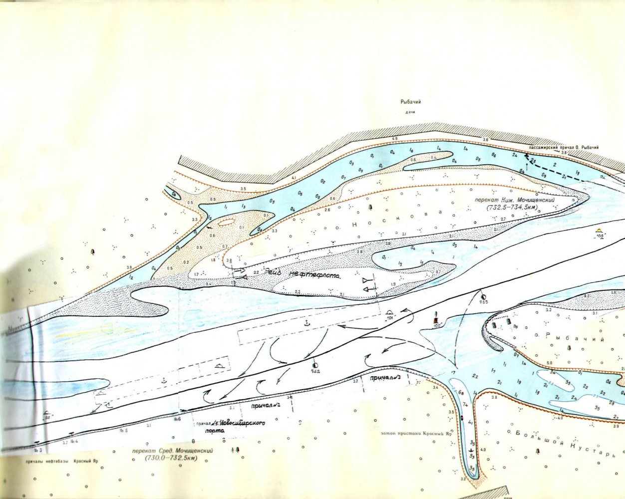 Лоцманская карта реки оби