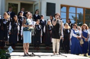 Татьяна Барахова приветствует участников и организаторов Народного праздника ливов